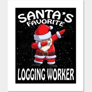 Santas Favorite Logging Worker Christmas Posters and Art